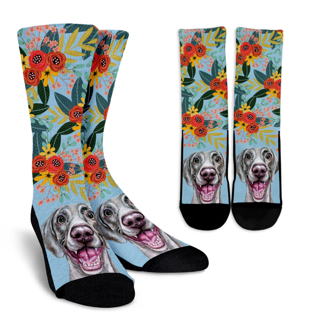 Joyful Weimaraner Socks