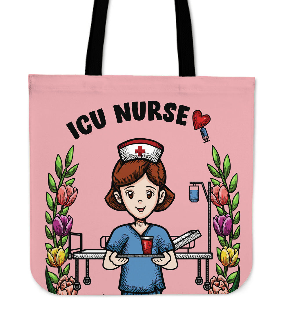 ICU Nurse Linen Tote Bag