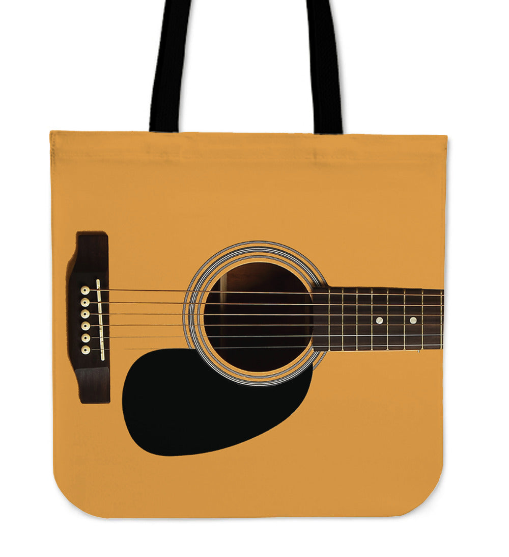 Guitar Linen Tote Bags