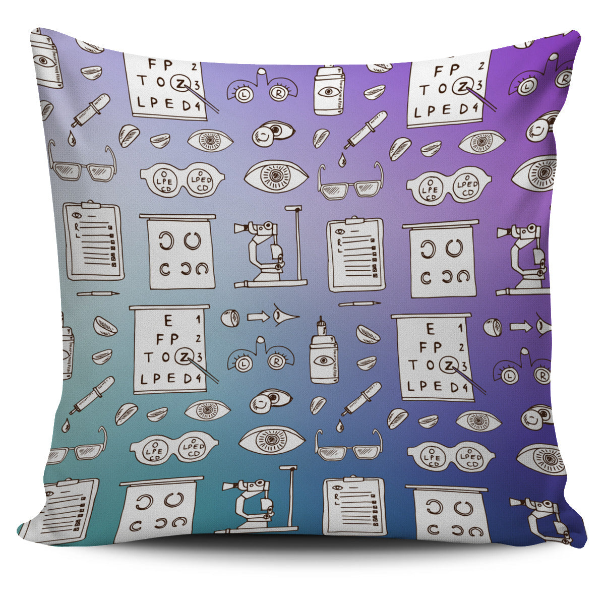 Optometry Sketch Pillow Cover