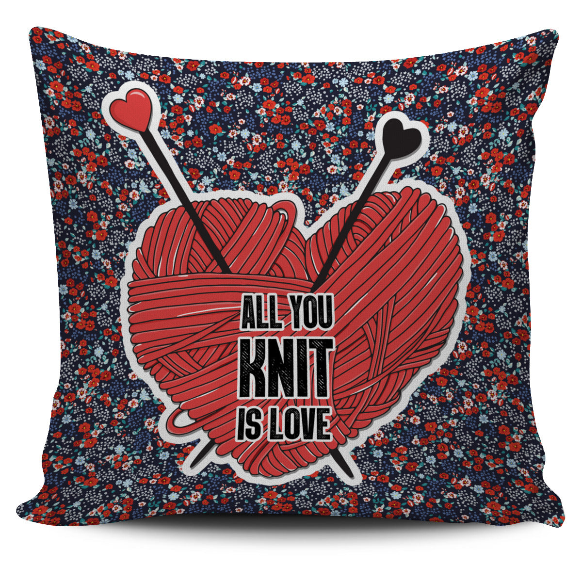 Knit Love Pillow Cover