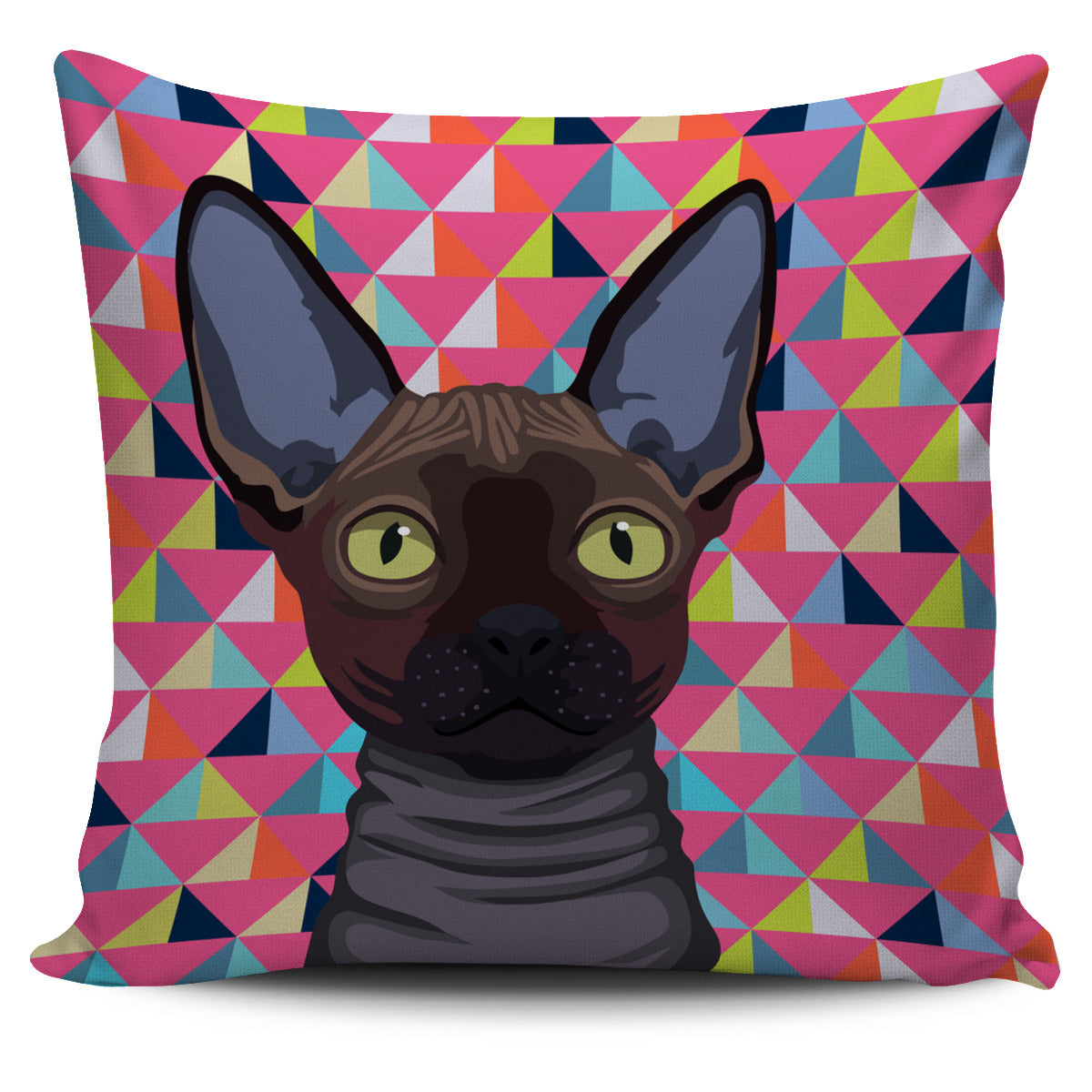 Colorful Sphynx Cat Pillow Cover