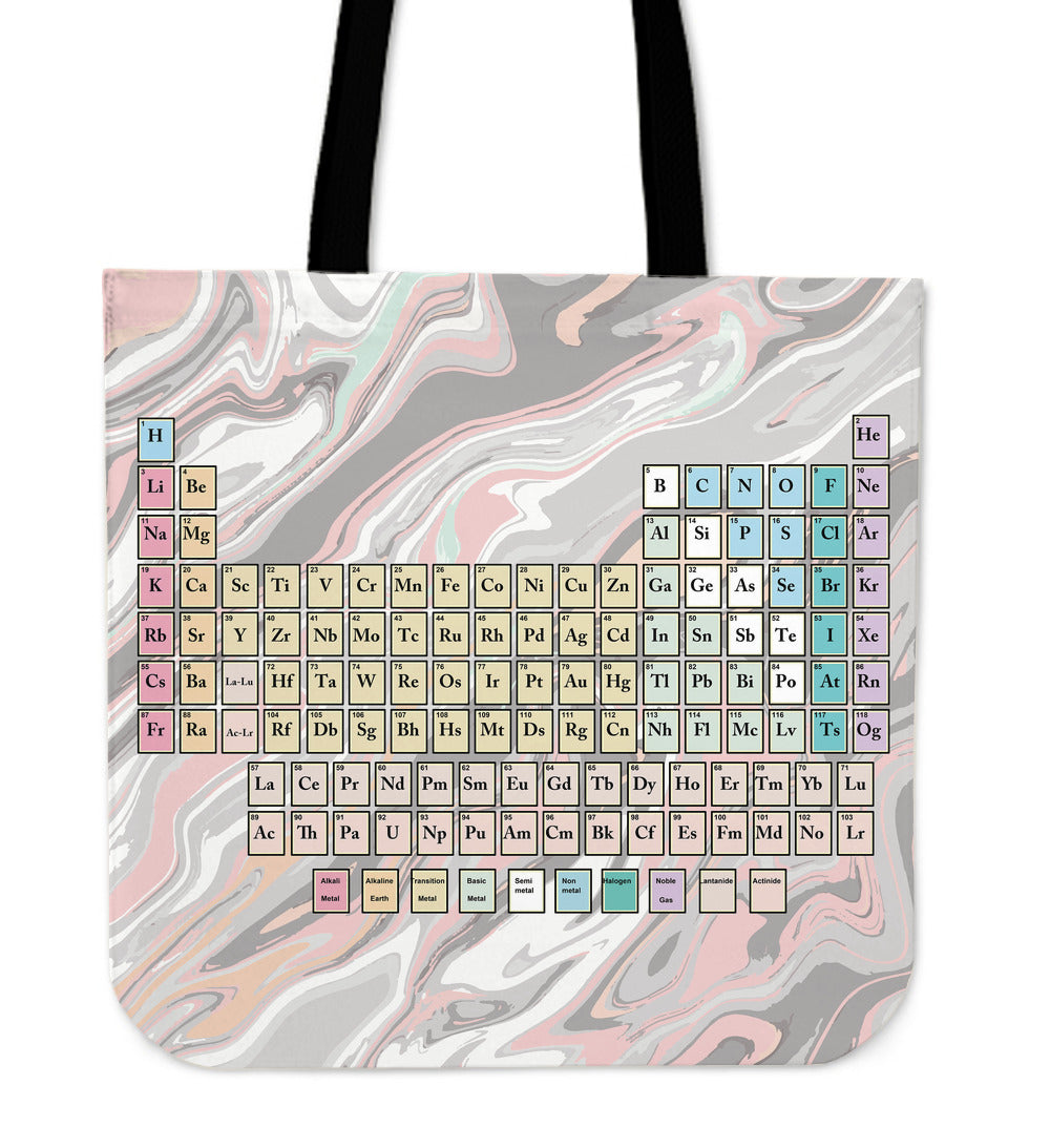 Periodic Table Marble Tote Bag