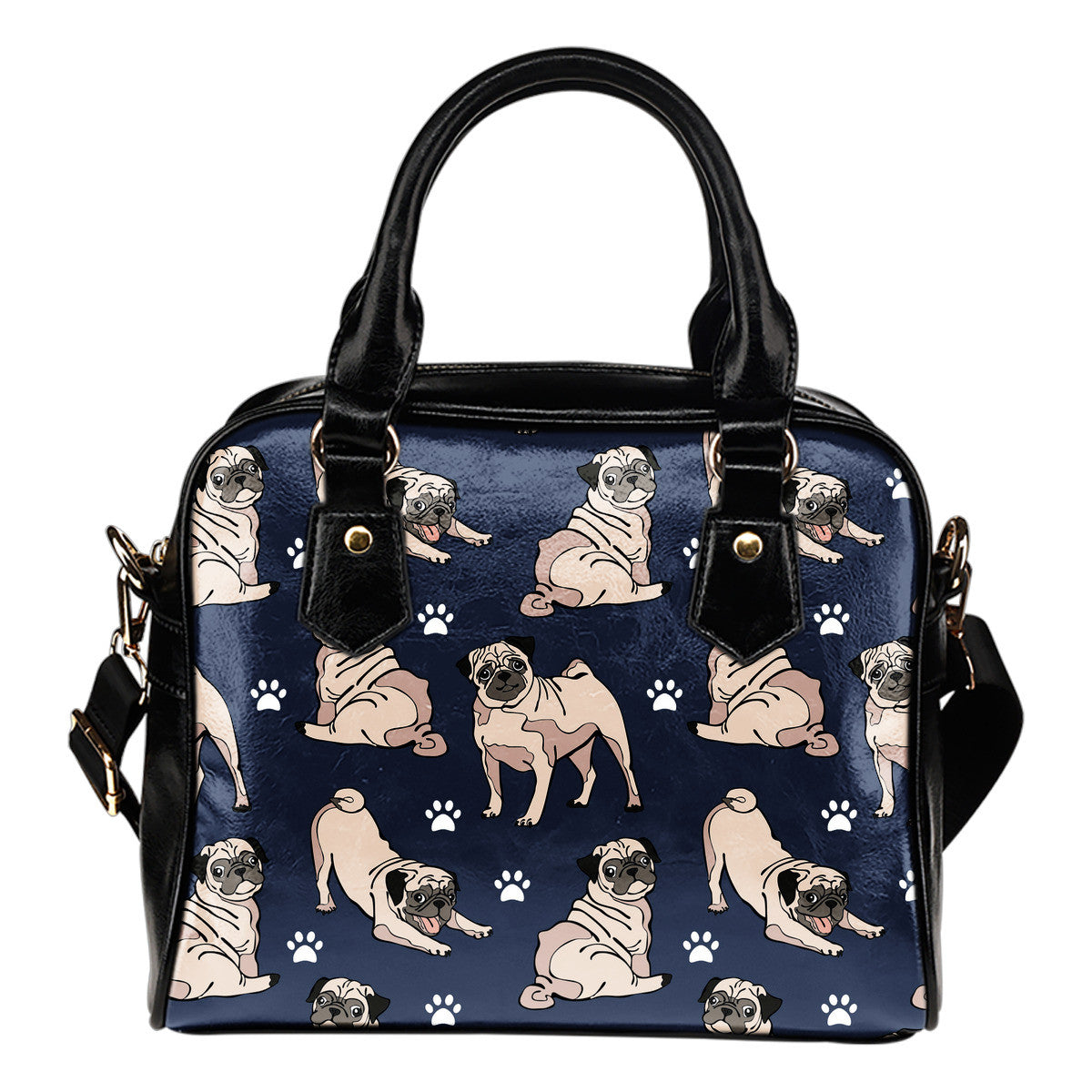 Pug Pattern Handbag