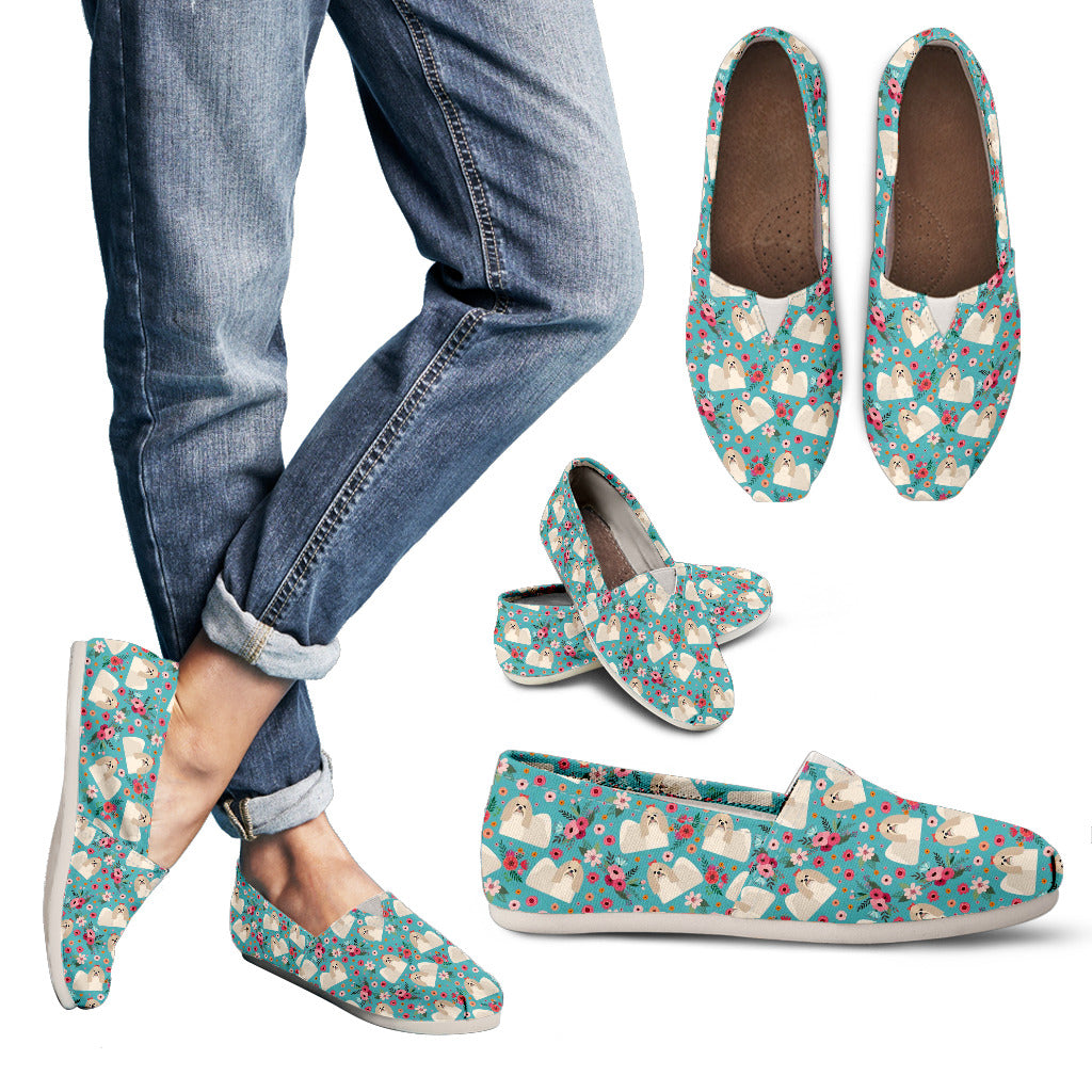 Shih Tzu Flower Casual Shoes