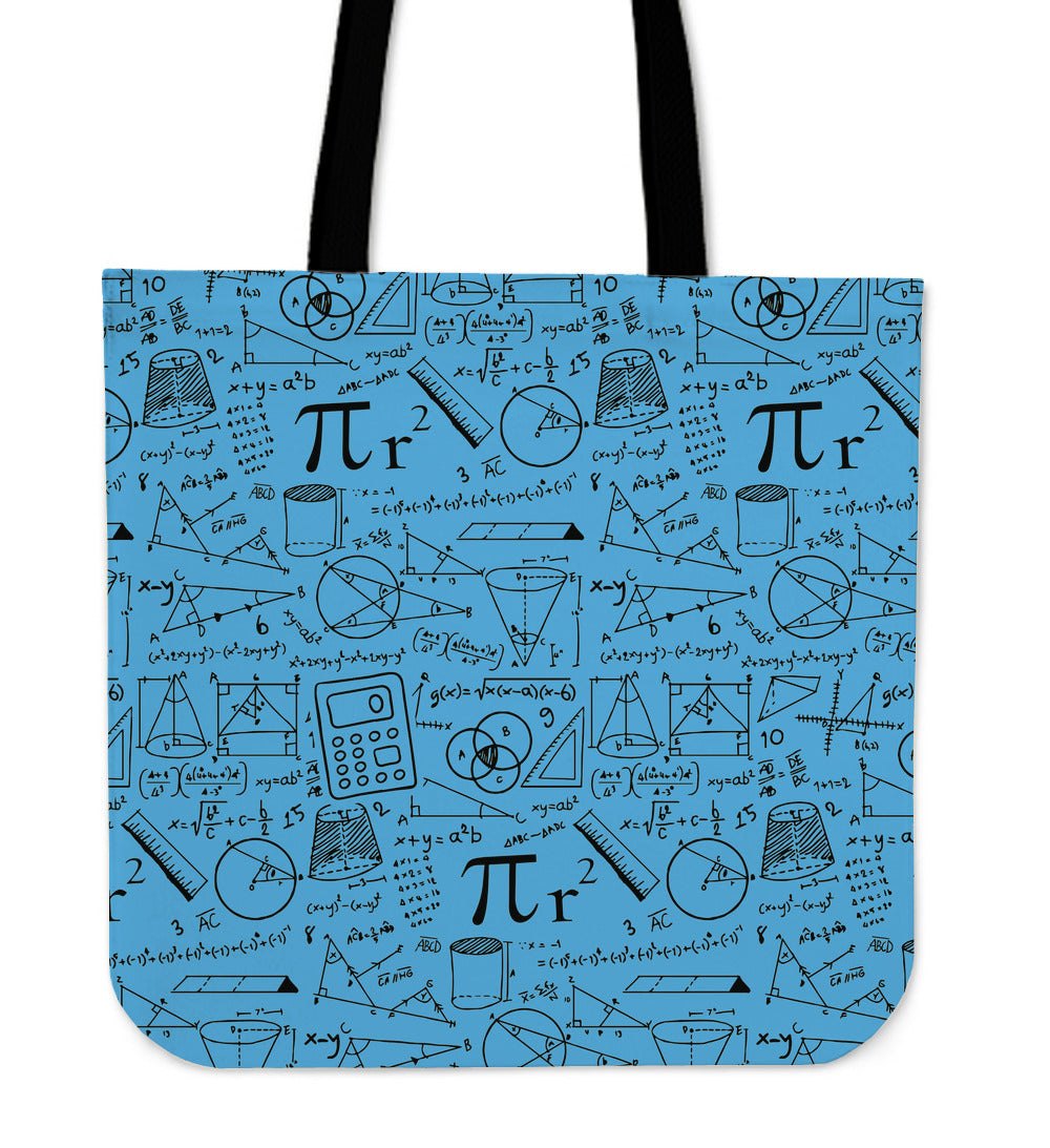 Math Blue Cloth Tote Bag
