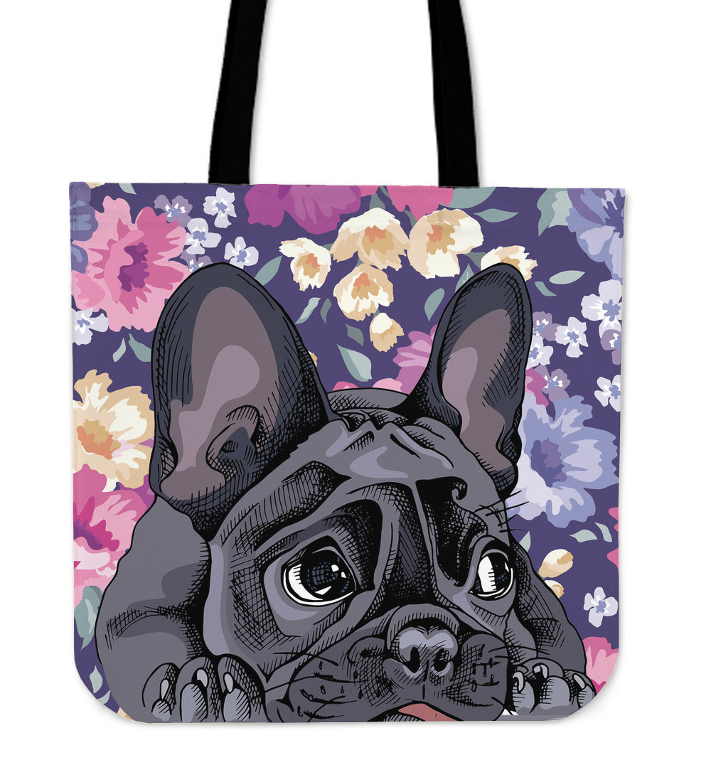 French Bulldog Cutie Linen Tote Bag