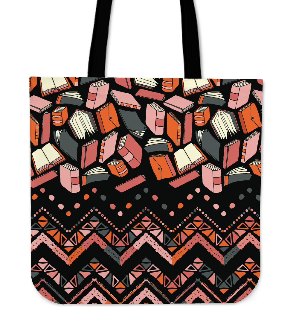 Abstract Books Linen Tote Bag