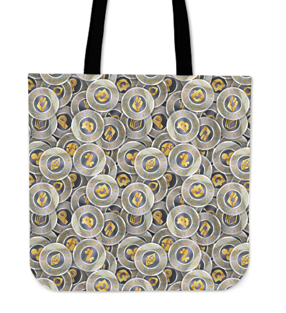 Cryptocurrency Linen Tote Bag