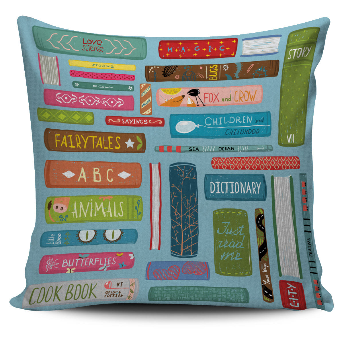 Book Title Pillow Cover