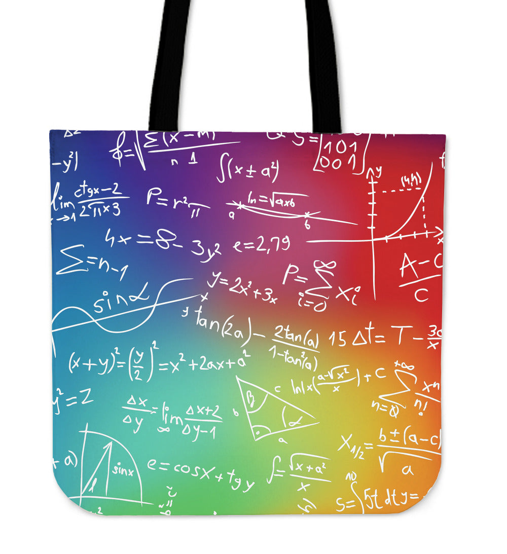 Rainbow Math Tote Bag