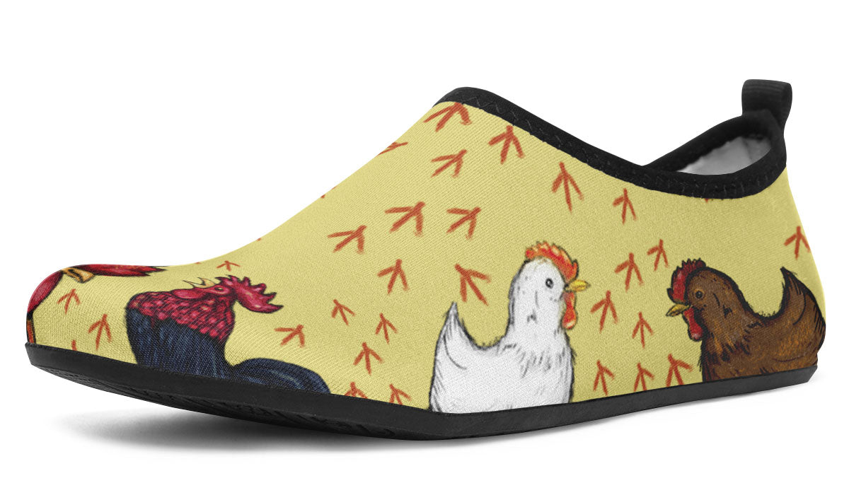 Art Chicken Aqua Barefoot Shoes