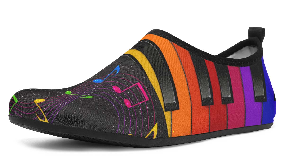 Colorful Piano Aqua Barefoot Shoes