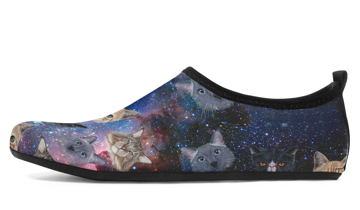 Cosmic Cat Aqua Barefoot Shoes
