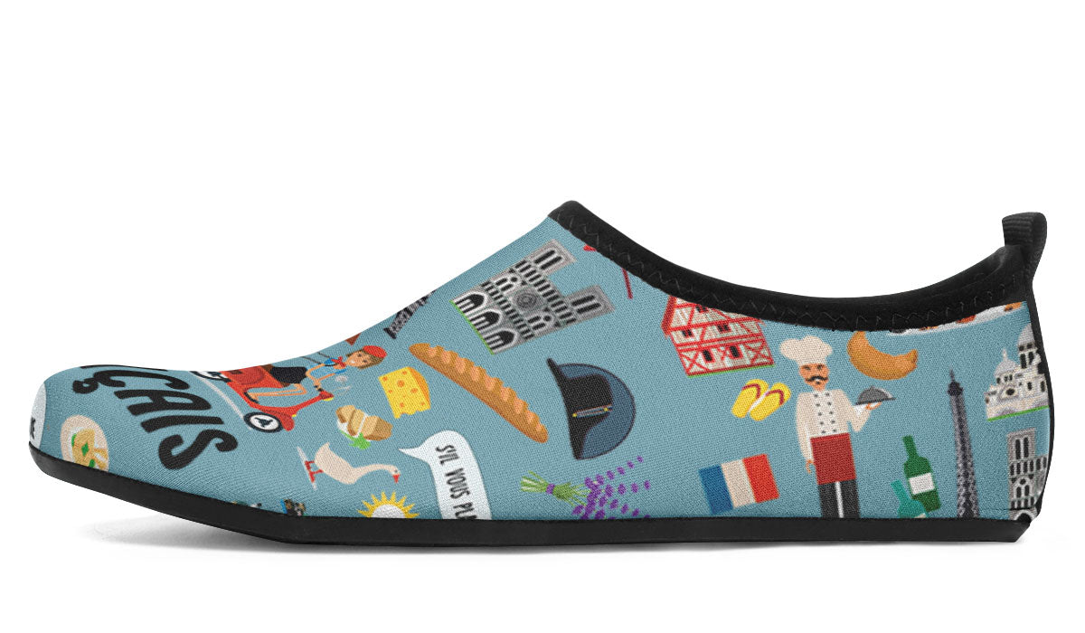 French Teacher Aqua Barefoot Shoes