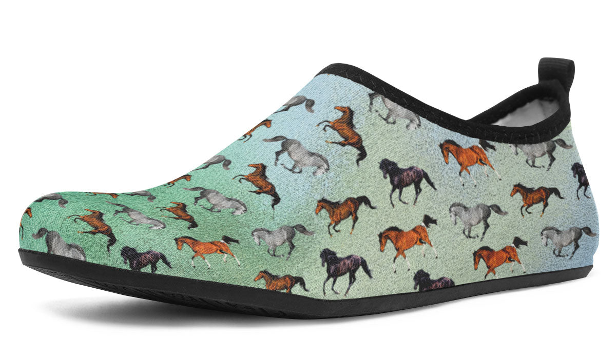 Horse Lovers Aqua Barefoot Shoes