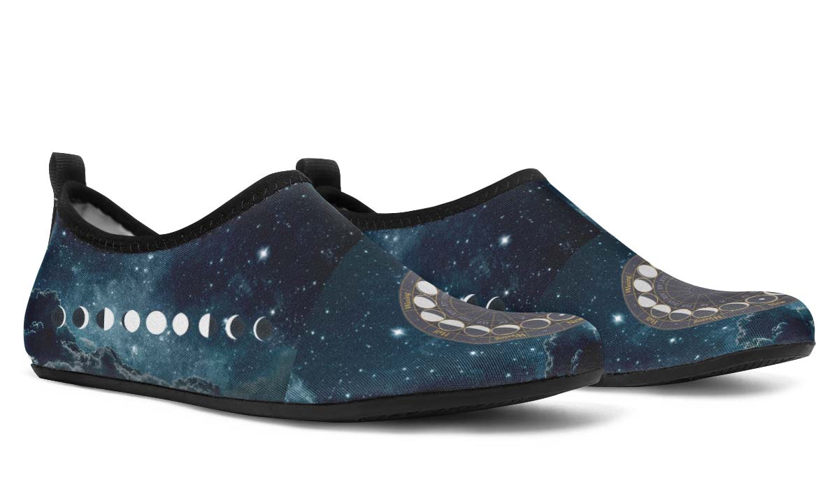 Phases of the Moon Aqua Barefoot Shoes