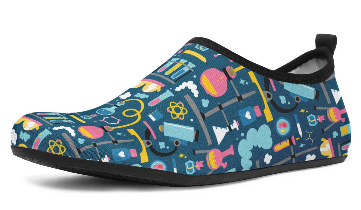 Science Lab Pattern Aqua Barefoot Shoes
