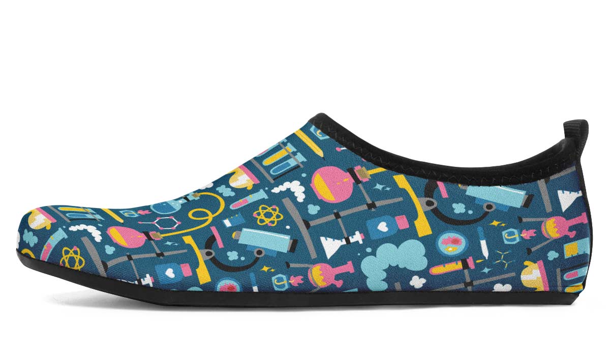 Science Lab Pattern Aqua Barefoot Shoes