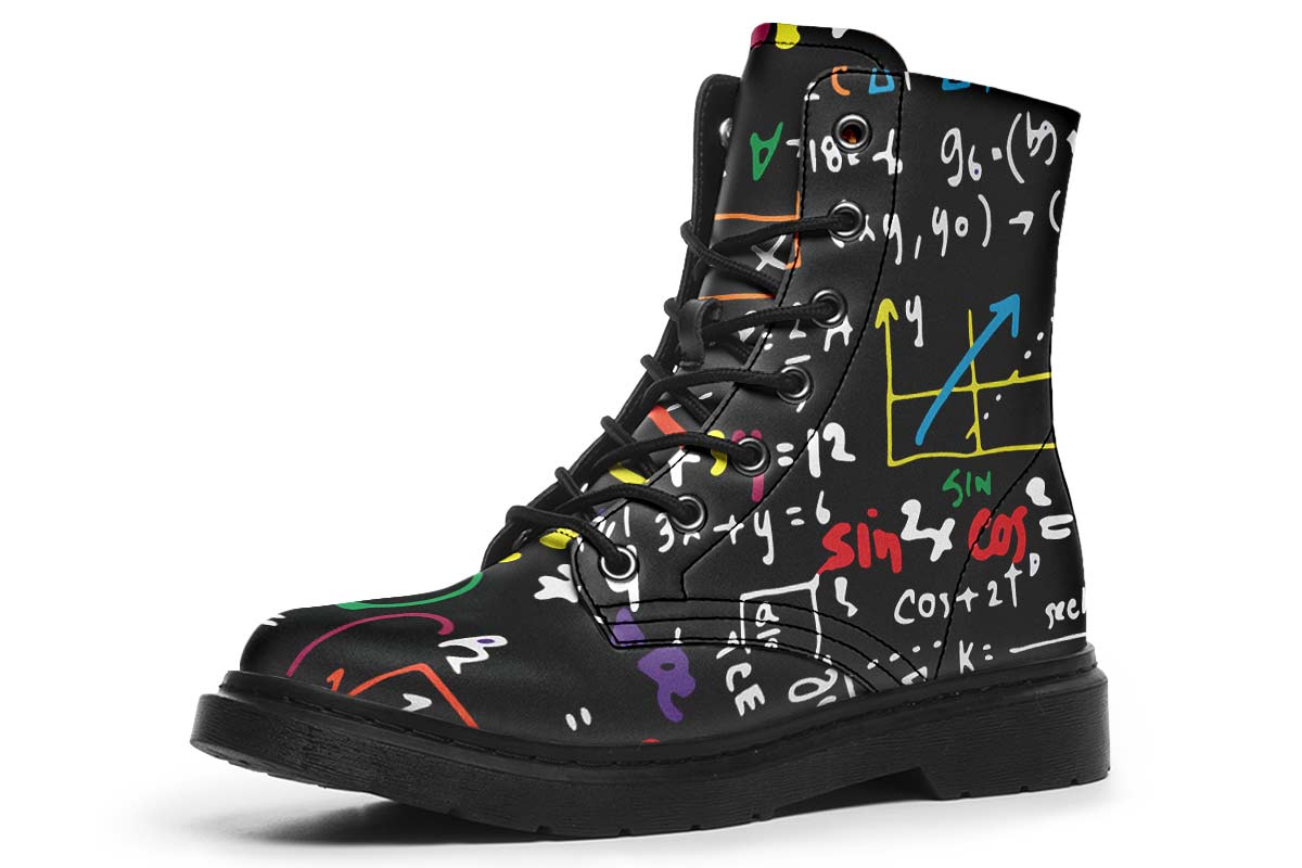 Colorful Math Formula Boots