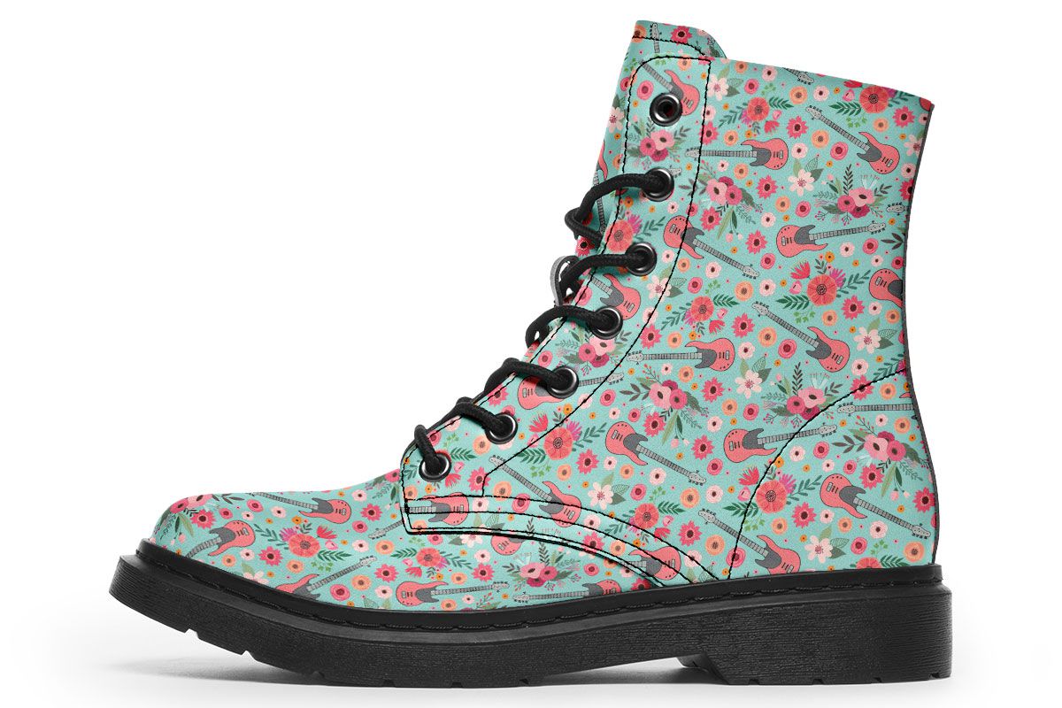 Electric Guitar Flower Boots