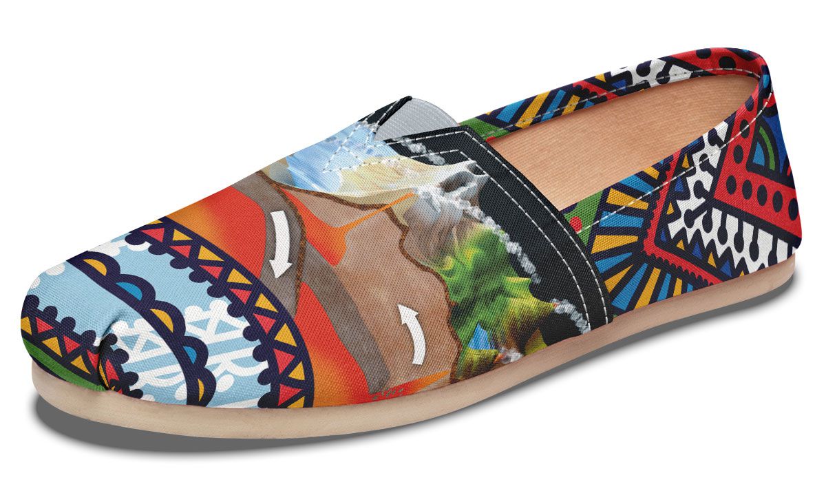 Abstract Tectonic Plates Casual Shoes