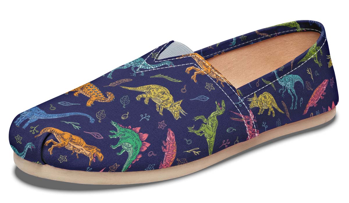Colorful Dinosaur Pattern Casual Shoes