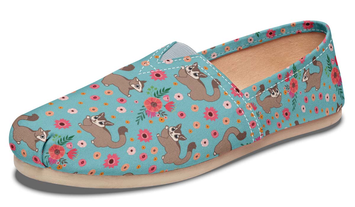 Floral Sugar Glider Pattern Casual Shoes