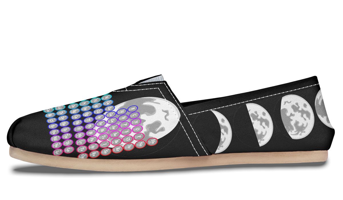 Periodic Table Moon Phase Casual Shoes