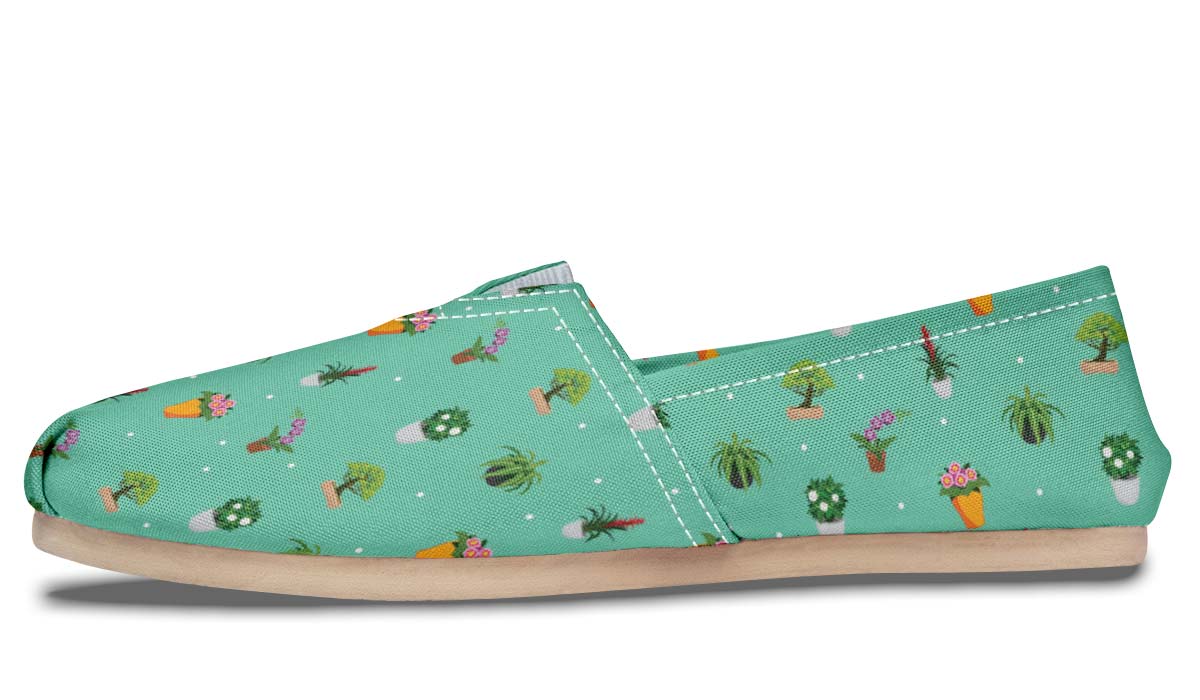Potted Plant Pattern Casual Shoes