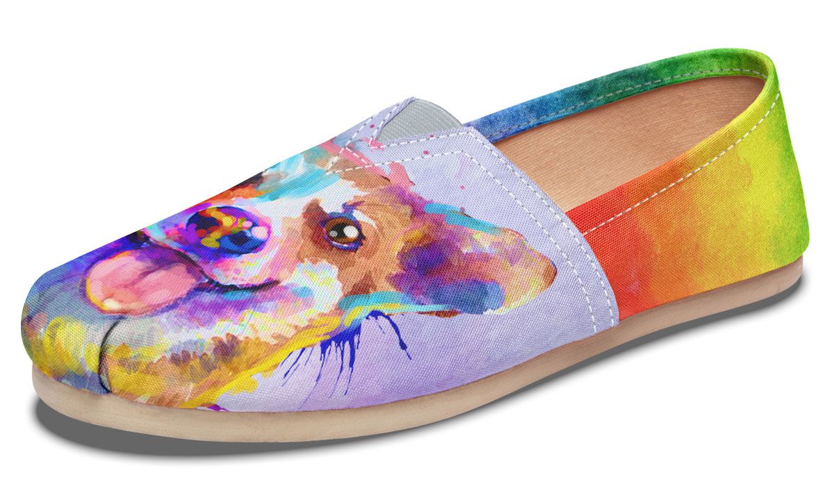 Rainbow Corgi Casual Shoes