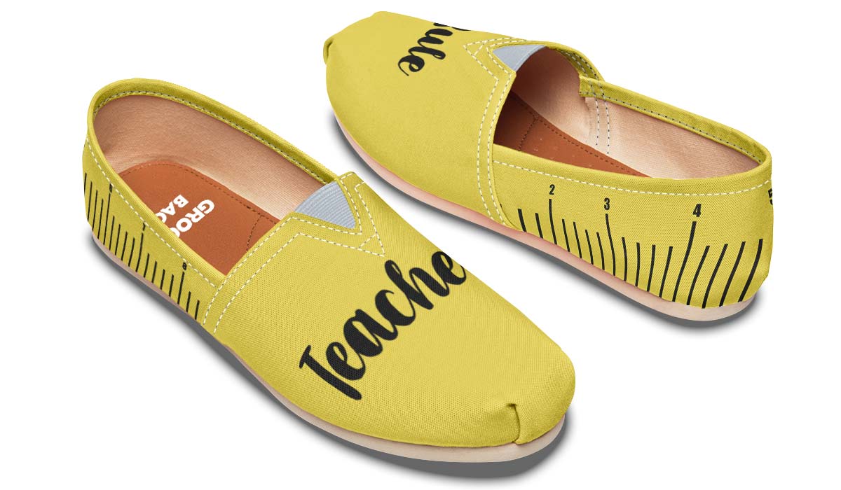 Teachers Rule Yellow Casual Shoes