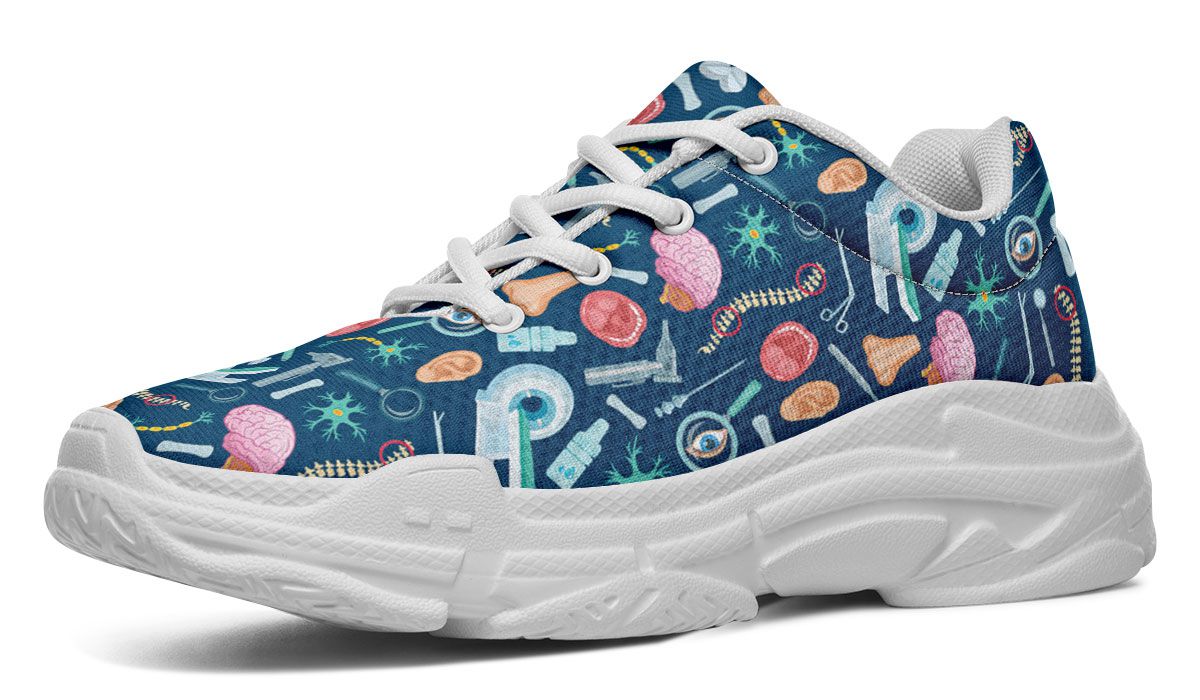 Doctor Pattern Chunky Sneakers