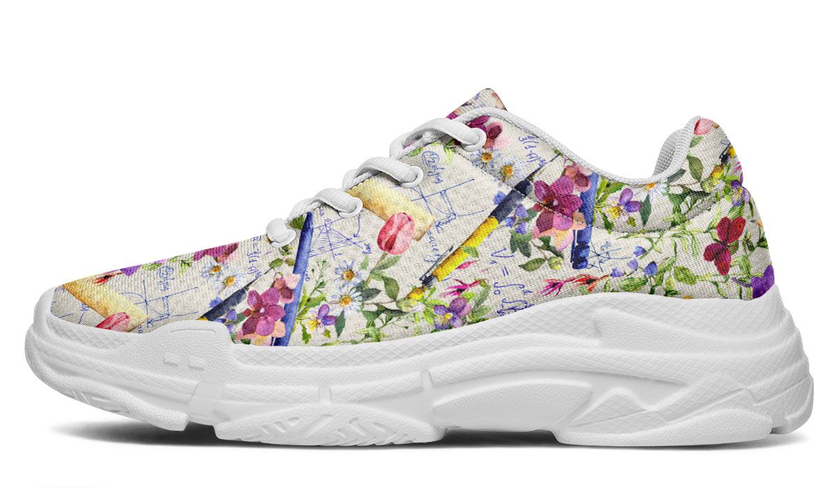Floral Math Chunky Sneakers