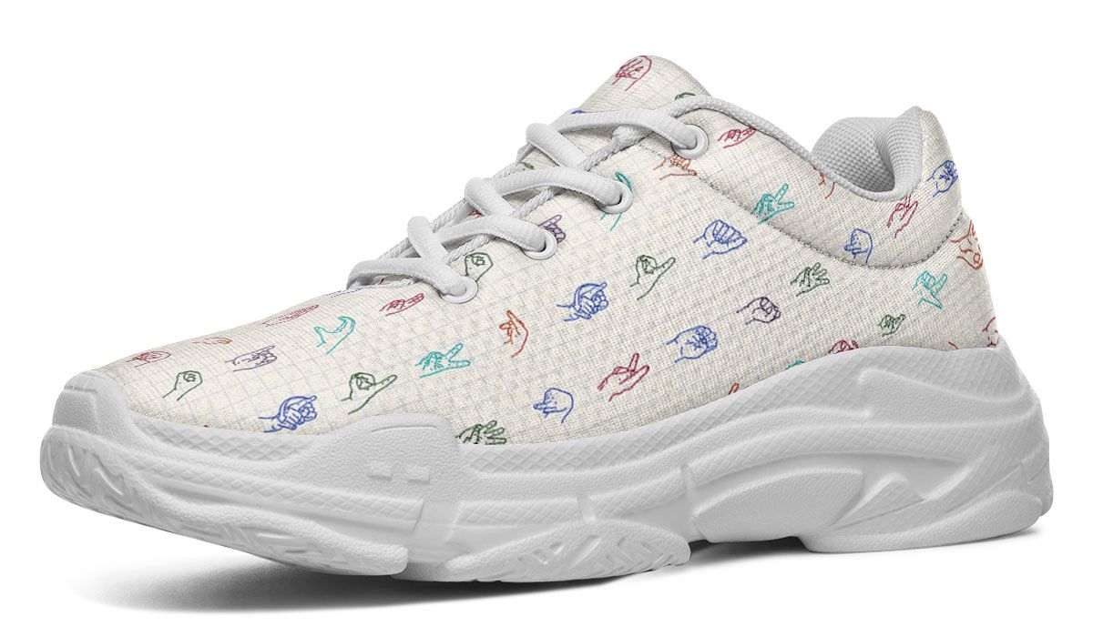 Sign Language Chunky Sneakers