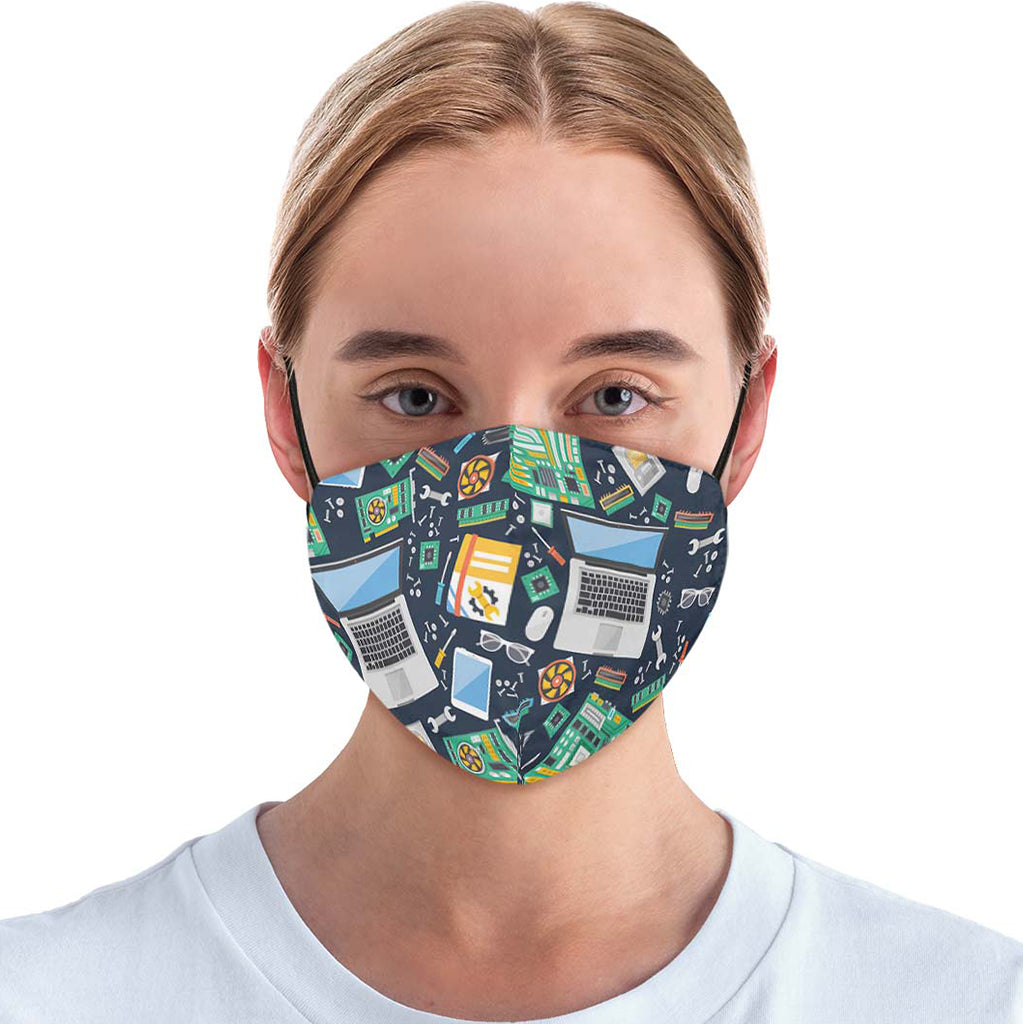 Computer Tech Face Cover