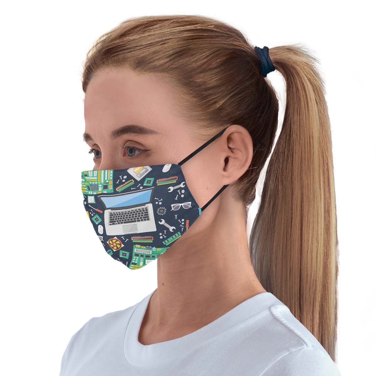 Computer Tech Face Cover