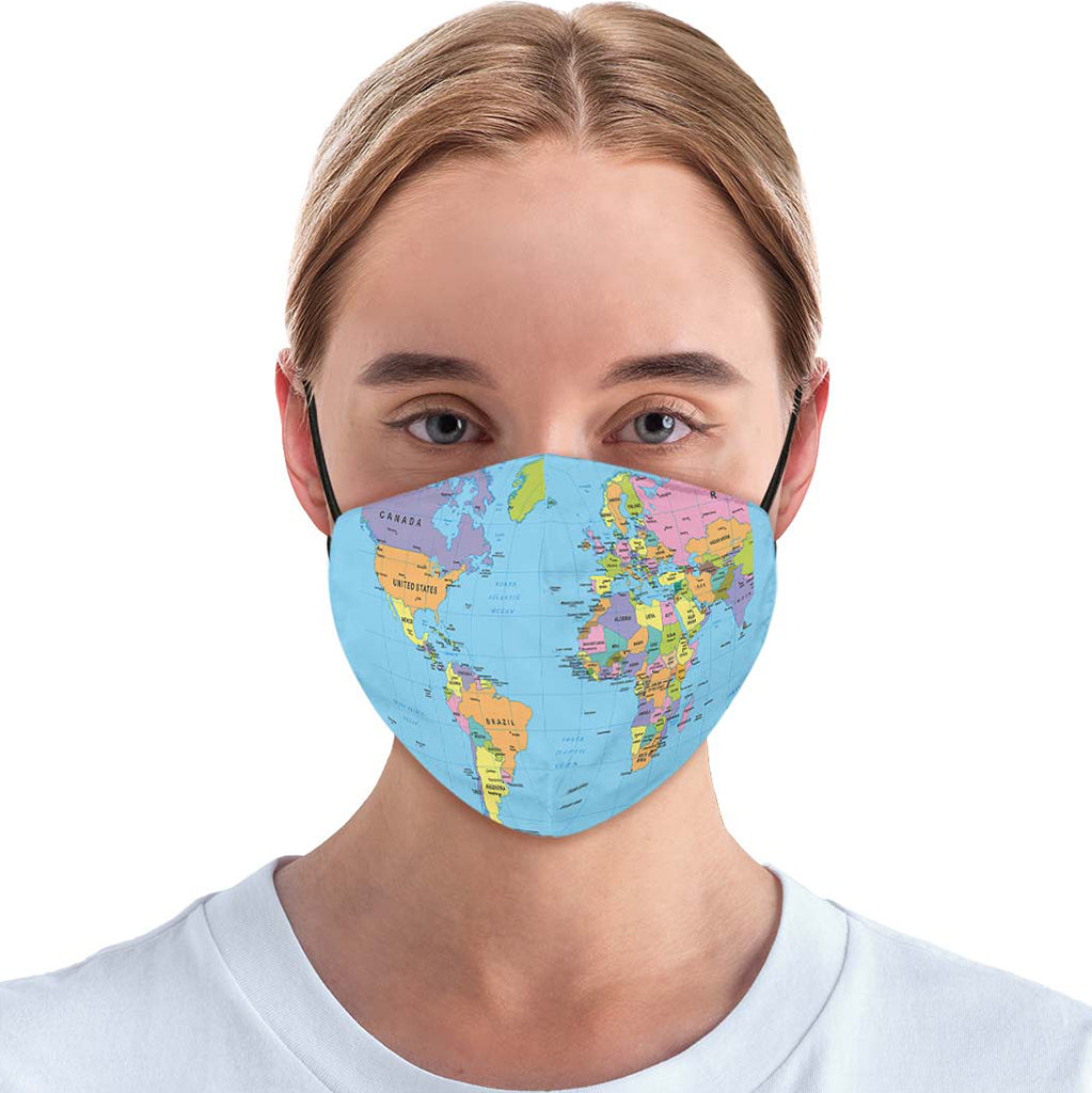 Geography Globe Face Cover