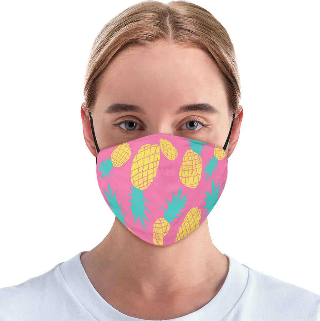 Pink Pineapple Face Cover