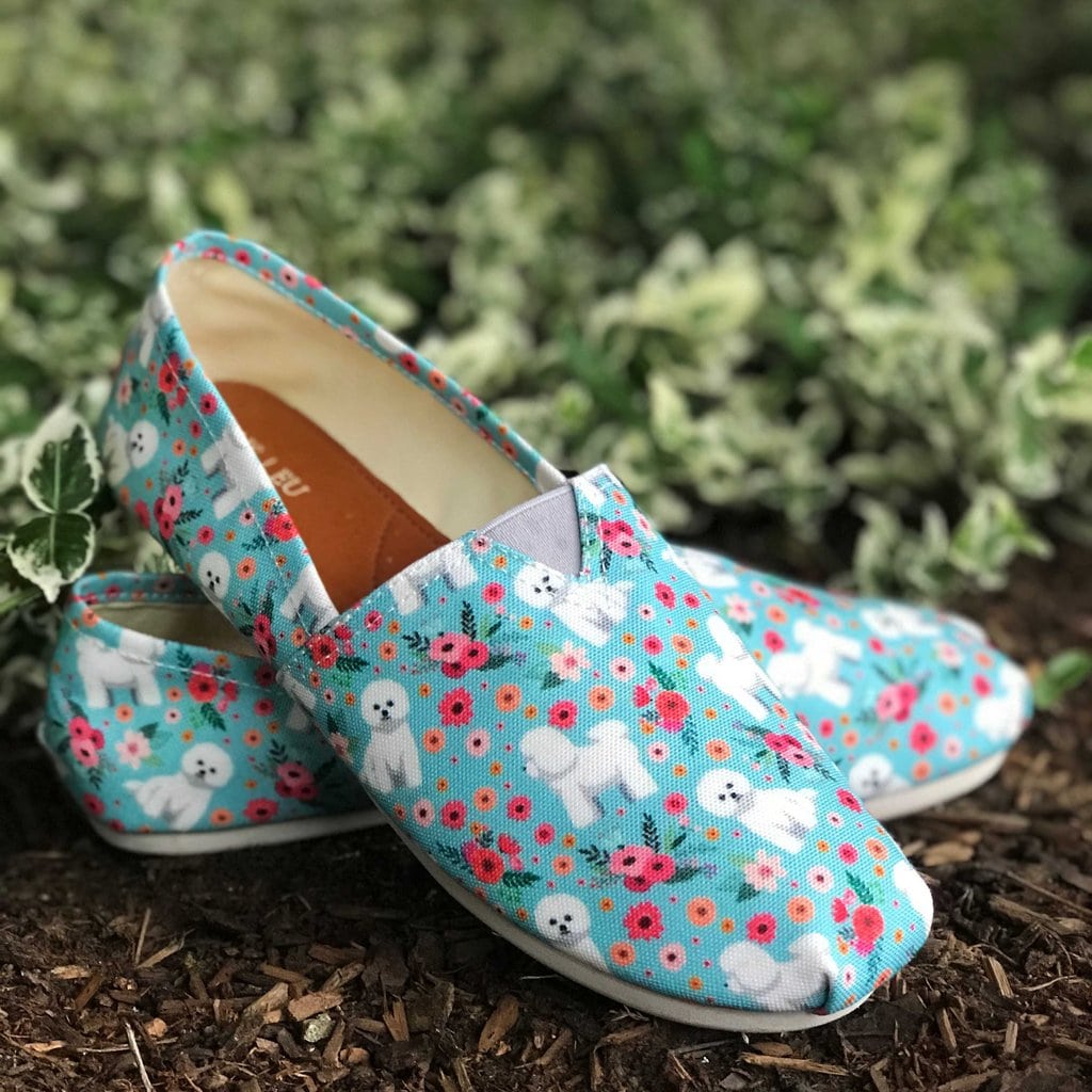 Bichon Frise Flower Casual Shoes