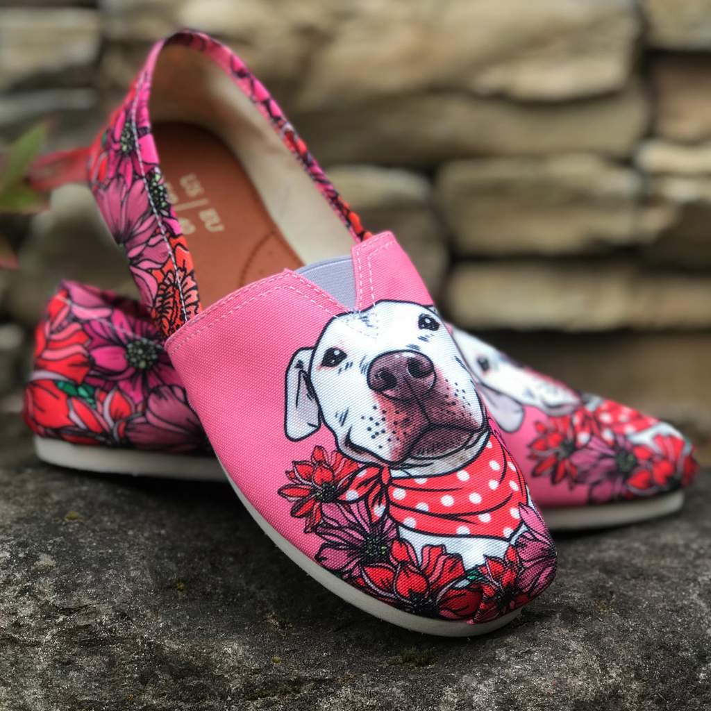 Illustrated Pit Bull Casual Shoes
