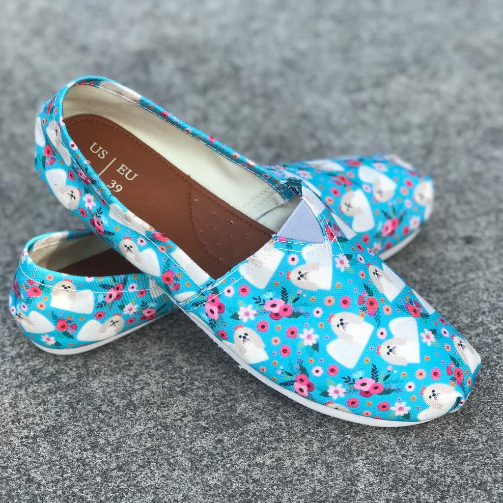 Shih Tzu Flower Casual Shoes
