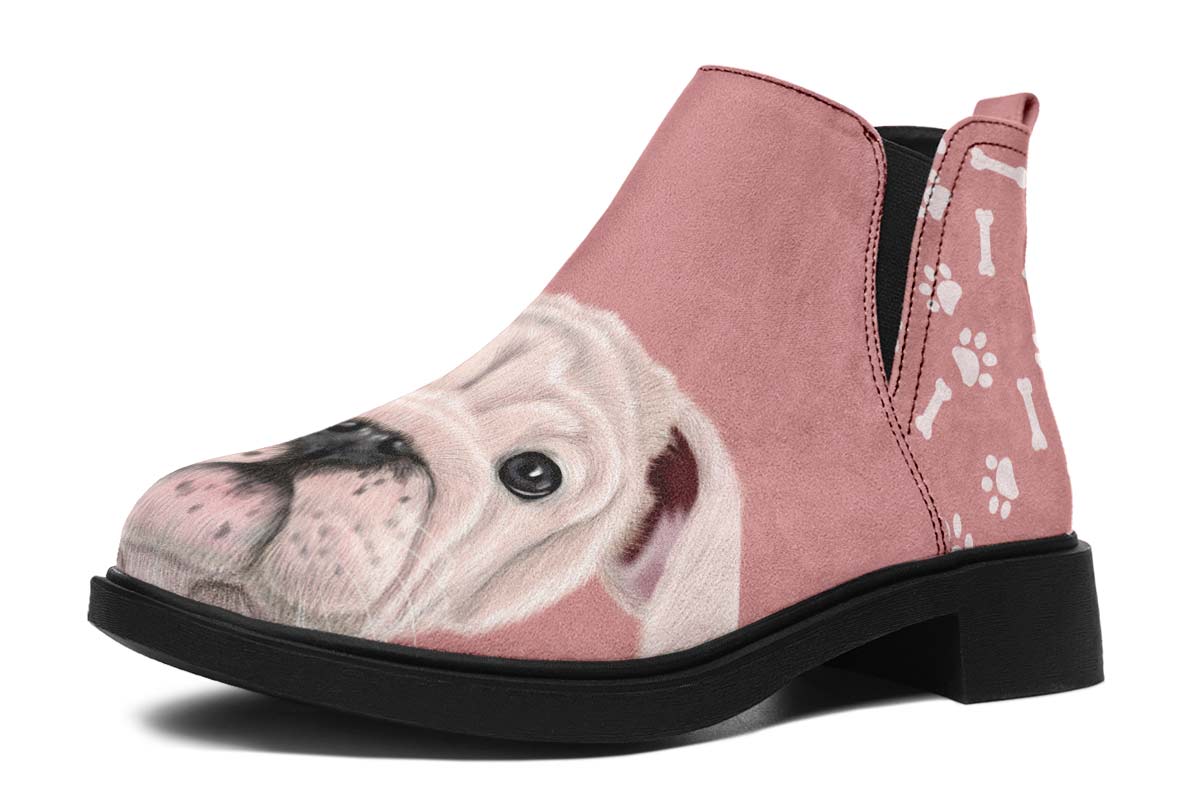 English Bulldog Puppy Neat Vibe Boots