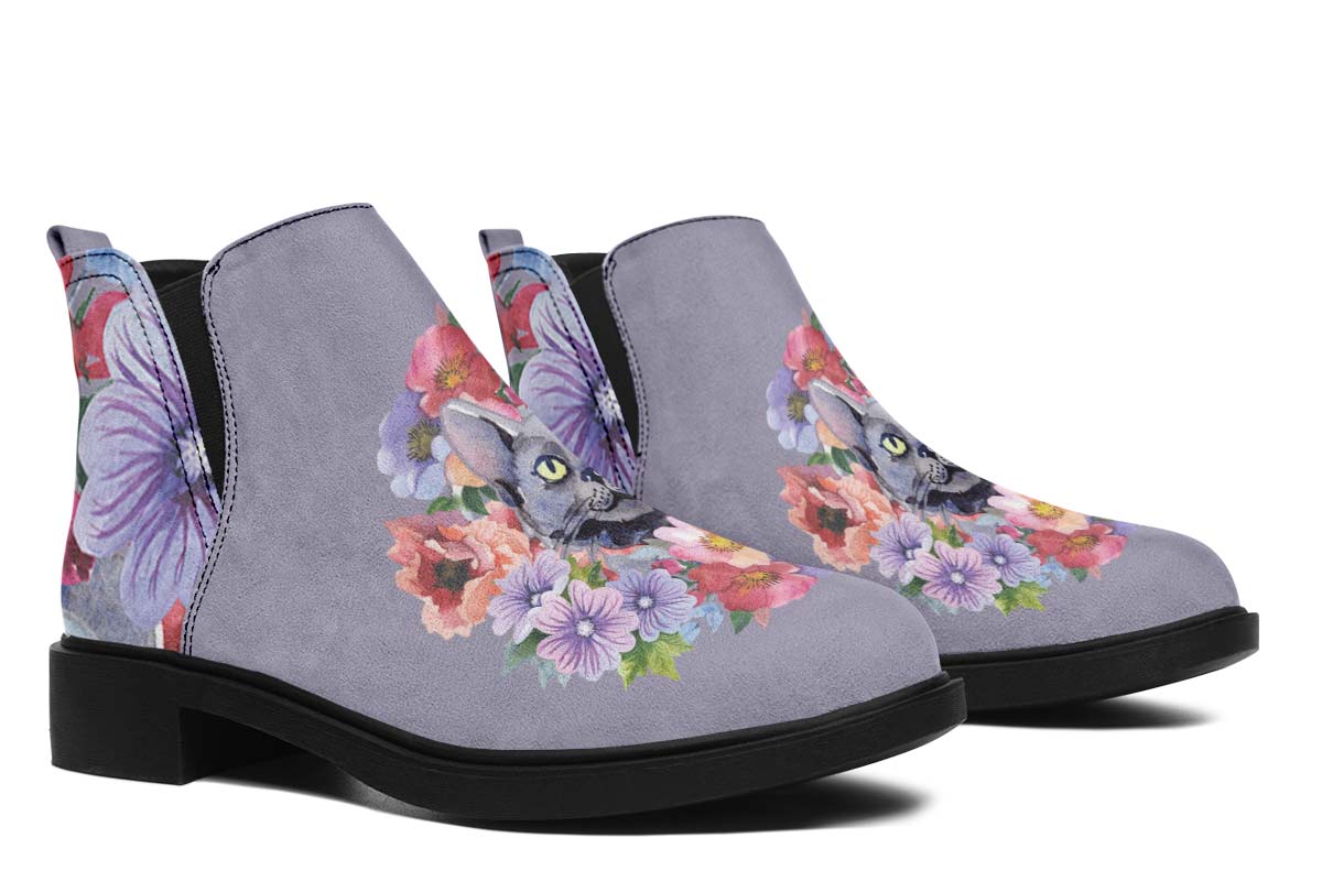 Floral Cat Neat Vibe Boots
