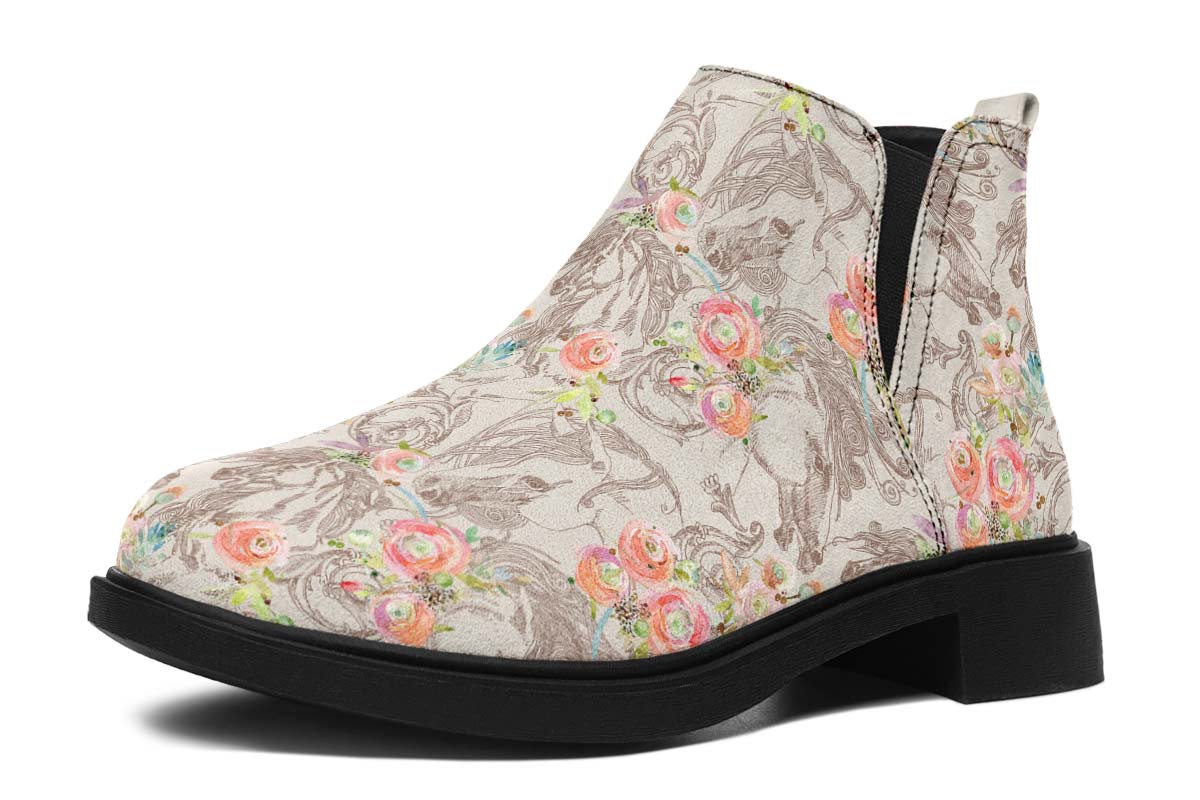 Floral Horse Neat Vibe Boots