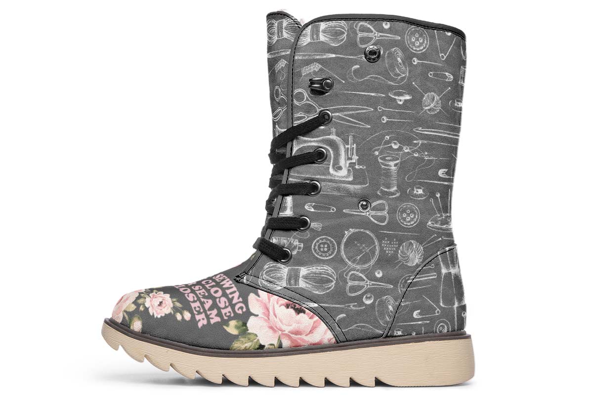 Floral Sewing Polar Vibe Boots
