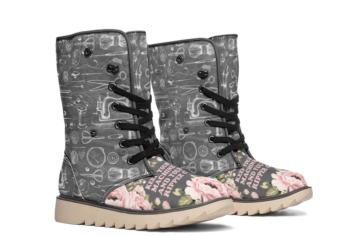 Floral Sewing Polar Vibe Boots