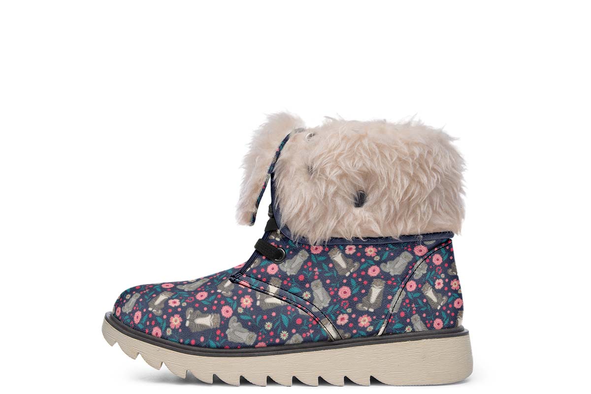 Scottish Fold Cat Flower Polar Vibe Boots