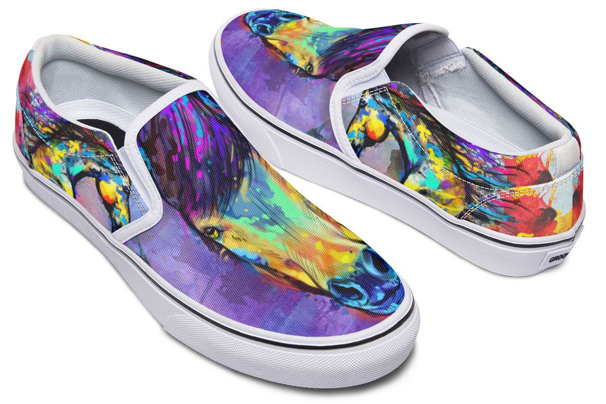 Artistic Horse Slip-On Shoes