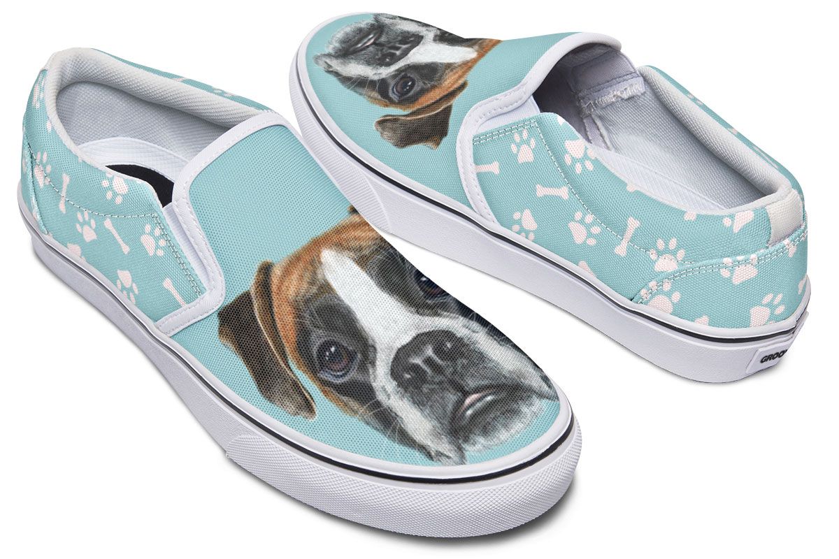 Boxer Puppy Slip-On Shoes